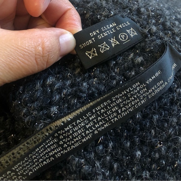 Ralph Lauren Winter Cardigan Sweater Black Wool Alpaca Cashmere Womens Sz S. - Picture 5 of 10